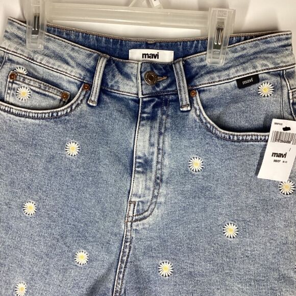 Mavi Millie Floral Detail Denim Shorts Size‎ 26 - Picture 6 of 11